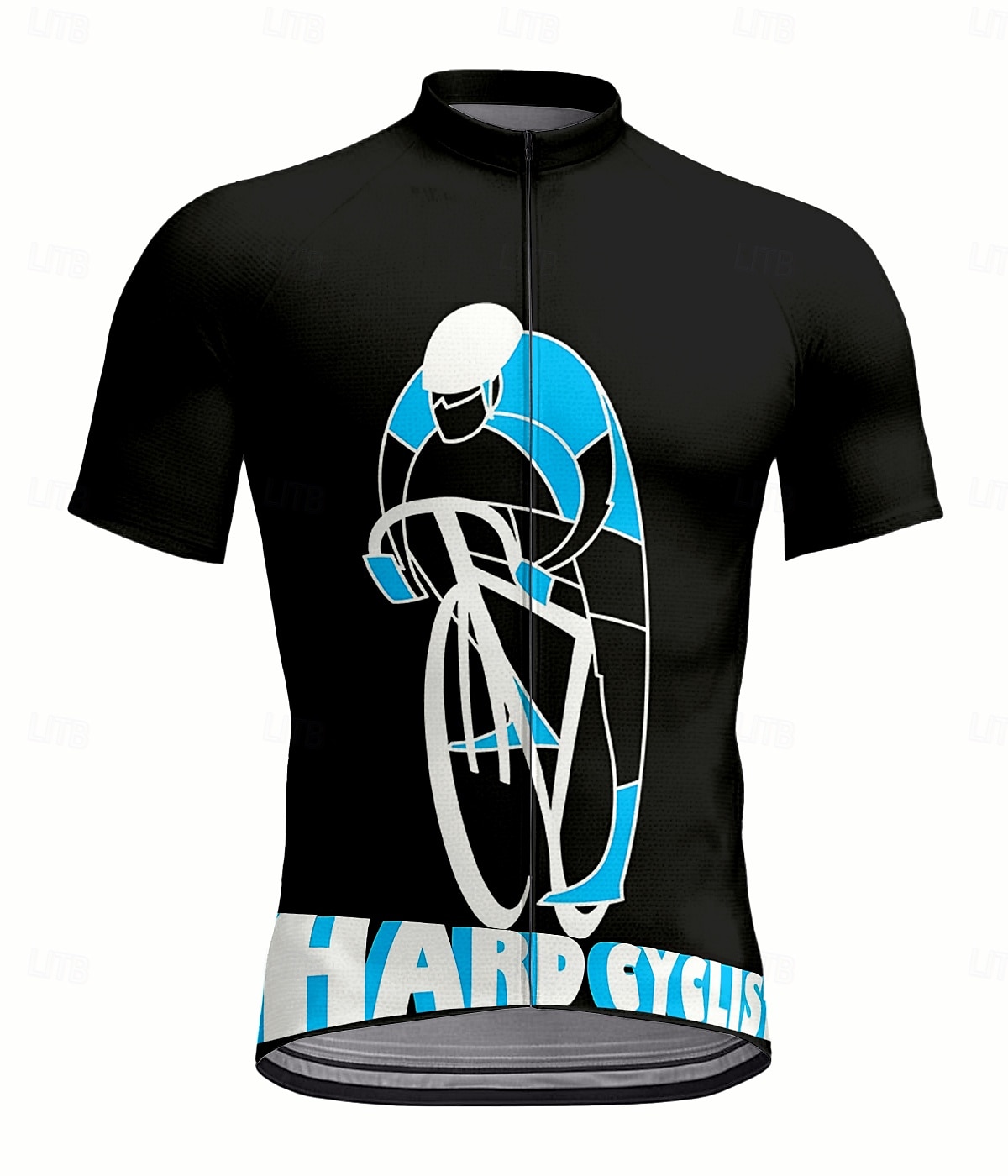 Hombre Maillot de Ciclismo Manga Corta Bicicleta Maillot Camiseta con 3 bolsillos traseros Resistente a los rayos UV Secado rápido Cremallera delantera Bandas Reflectantes Negro Deportes Ropa 2025 - $28.99 –P1