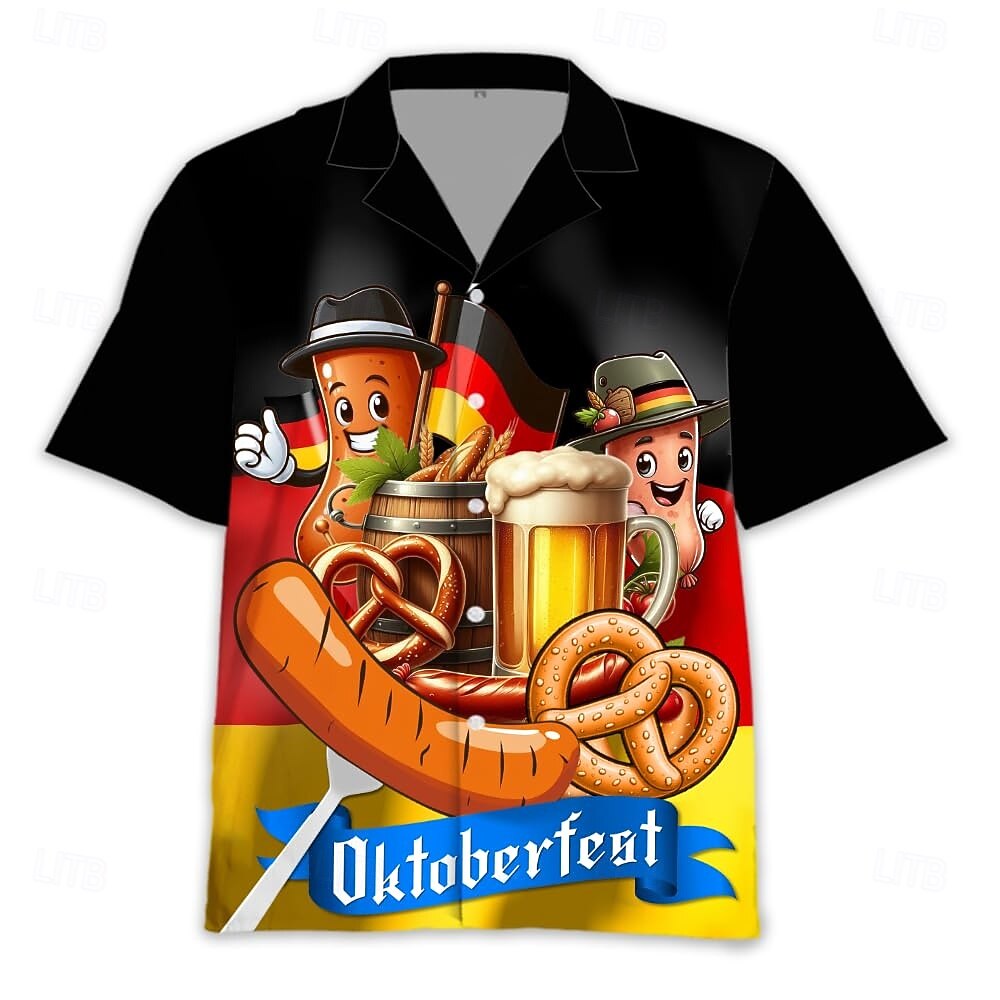 Hawaiian Shirts Aloha Shirt Bavarian Munich German Alpine Graphic for Men's Adults' 3D Print  for Carnival Oktoberfest Beer Beach Vacation Party 2026 - $23.99 –P8
