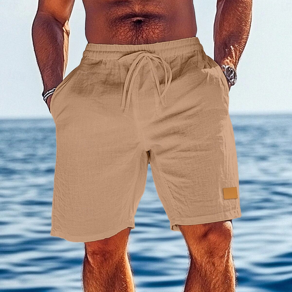 Per uomo Shorts Shorts di Lino Pantaloncini Estivi Shorts da Spiaggia Coulisse Elastico in vita Gamba Dritta Semplice Comodità Traspirante Lunghezza al ginocchio All'aperto Quotidiano Ferie Vacanza del 2025 a $18.99 –P11