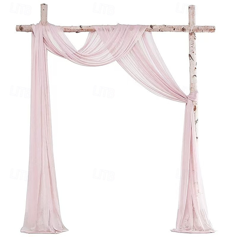 20FT Mesh Tulle Fabric, Silky Wrinkle-Resistant Chiffon Sheer Drapery for Wedding Decor, Bridal Canopy, Event Backdrop, Festival, and Arch Drapes 2025 - $17.49 –P15