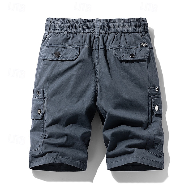 Per uomo Pantaloncini cargo Shorts Pantaloncini Estivi Coulisse Elastico in vita Multi-tasche Semplice Comodità Indossabile Lunghezza al ginocchio All'aperto Sport Quotidiano Moda Casual Nero Cachi del 2025 a $34.99 –P11