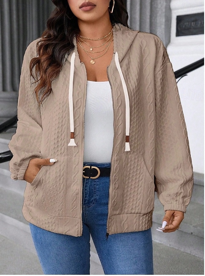 Femmes Veste Décontractée Confortable Respirant Avec Poches Mode Occasionnel Uni Occasionnel Tenue quotidienne Régulier À capuche Coupe régulière manche longue Vêtements d'extérieur Bleu Ciel Noir de 2025 ? $24.99 –P17