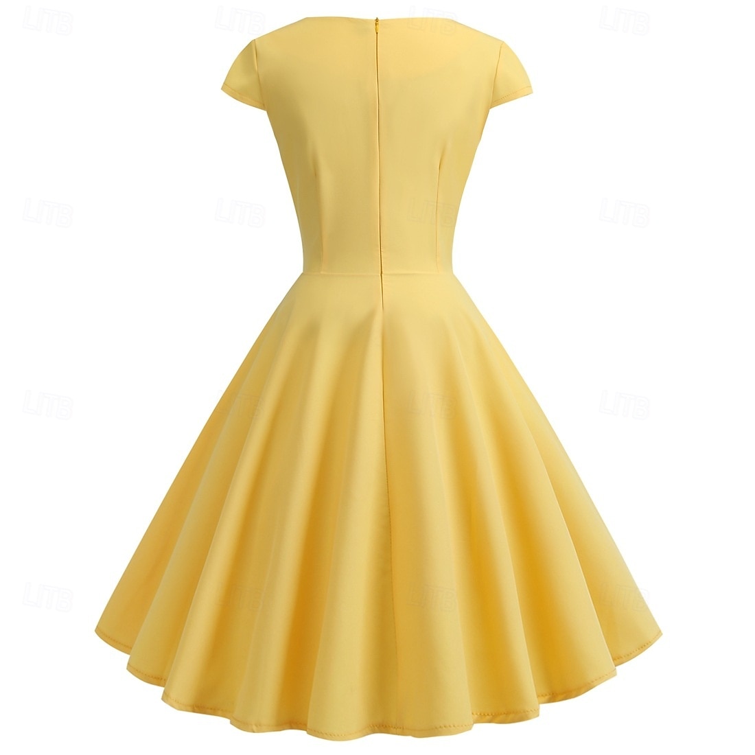 Rétro Vintage Années 1950 Rockabilly Midi Robe Robe trapèze Robe Évasée Ajusté & Évasé Col en V Femmes Halloween Carnaval Saint-Valentin Occasionnel Retour à la maison Soirée à thème rétro Adulte Robe de 2025 ? $25.99 –P28