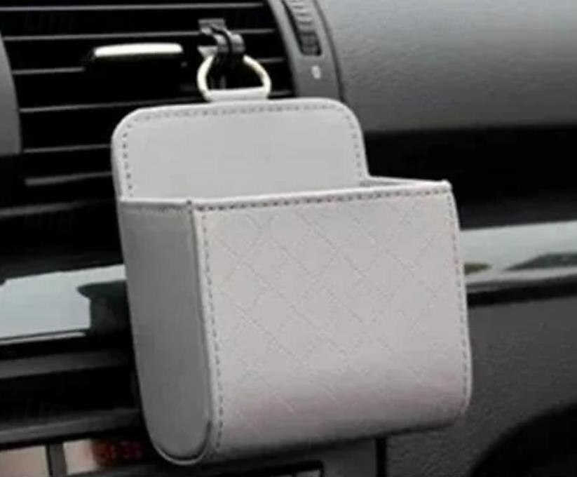 Cestino portaoggetti per bocchette di ventilazione per auto, organizer da appendere in pelle per telefono, sigarette, monete, carte, custodia multifunzionale per bocchette di ventilazione per auto, del 2025 a $6.49 –P6