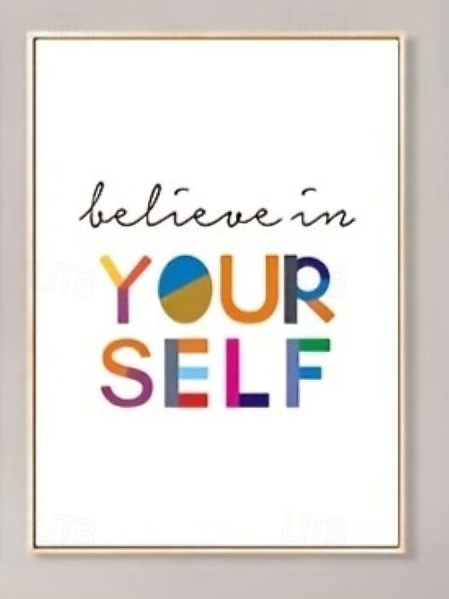 Affiche sur toile avec citations inspirantes et colorées, peinture décorative murale simple pour salon, chambre à coucher, décoration d'intérieur, sans cadre de 2026 ? $12.99 –P7