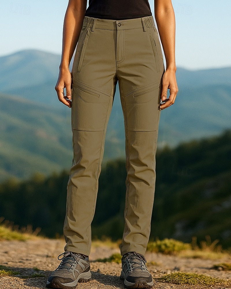 בגדי ריקוד נשים מכנסי קרגו מכנסיים לטיולי הליכה מכנסי טיולים לגשם אביב סתיו חיצוני רגיל עמיד למים עמיד קל משקל תחתיות כיס שחור חאקי מחנאות וטיולים ריצה S M L XL XXL 2026 - $35.99 –P6