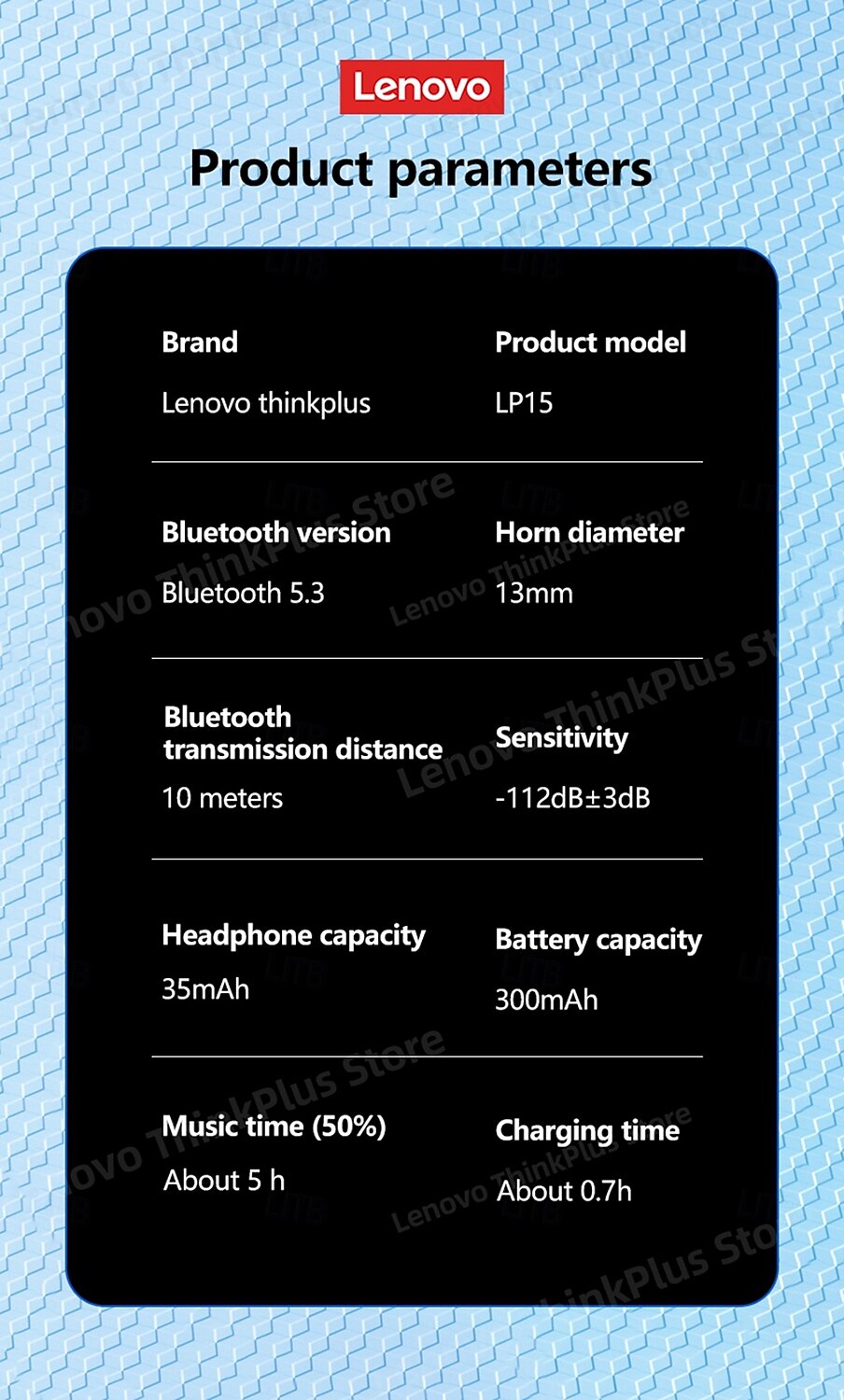 2025年 レノボ LP15 TWSトゥルーワイヤレスヘッドフォン 耳の中 Bluetooth 5.3 ステレオ 充電ボックス付き 内蔵マイク のために Apple Samsung Huawei Xiaomi MI 日常使用 旅行 サイクリング 携帯電話 コレクション – $27.99 –P14