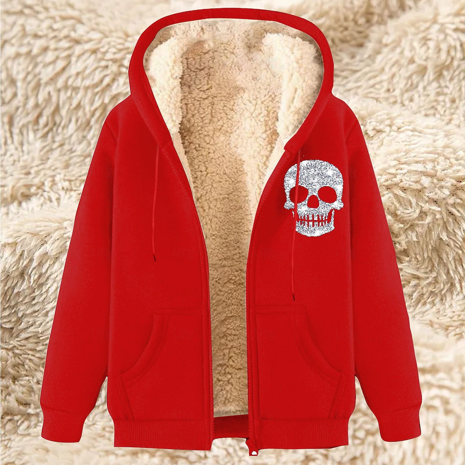 Homens Full Zip Hoodie Moletom com zíper Casaco de lã Moletom de lã Adamascado Preto Vinho Vermelho Azul Com Capuz Caveiras Tecido Estampas Abstratas Zíper Bolsos Desportos e Ar livre Casual Diário de 2025 por $23.99 –P5