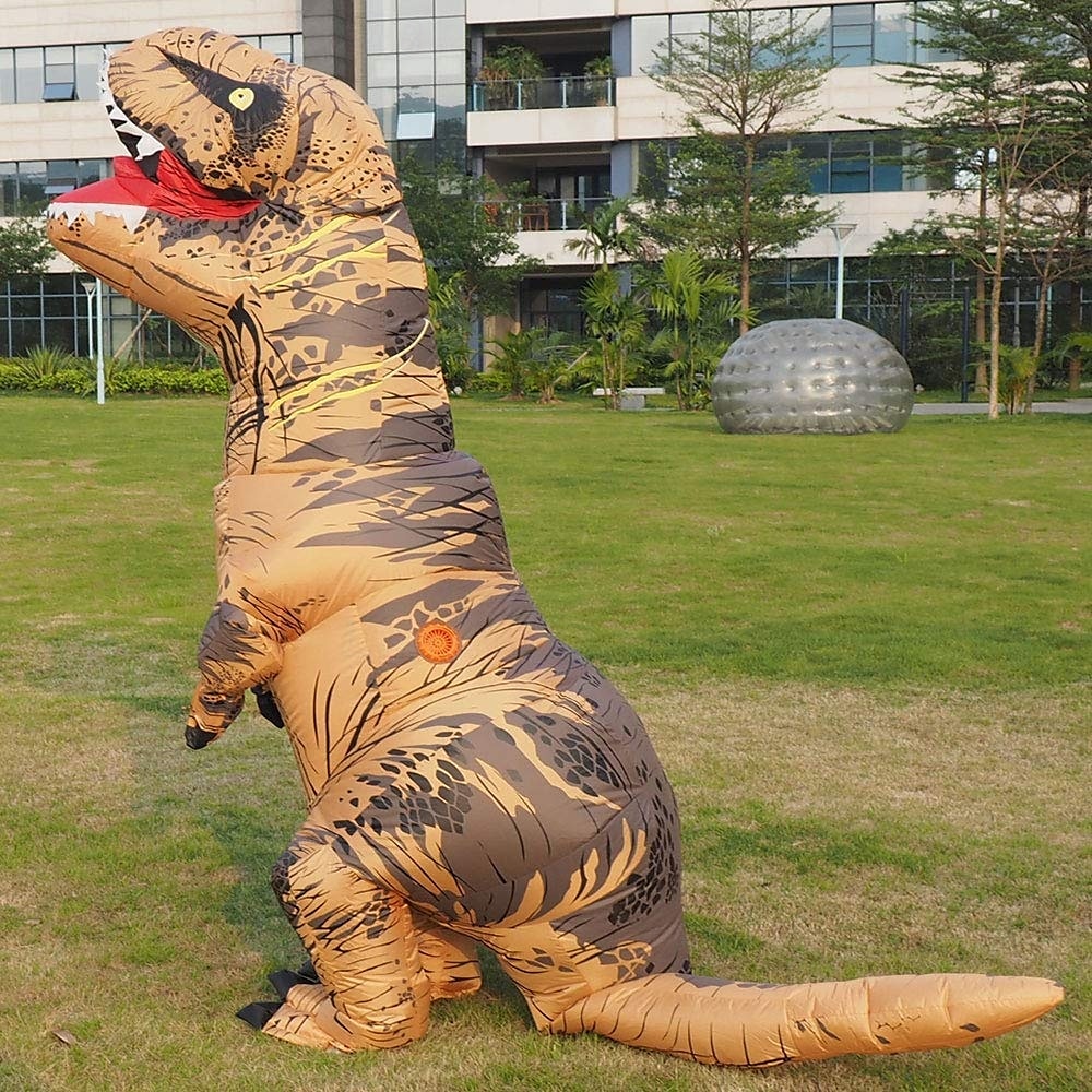 vicces felfújható t-rex jelmez gyerek, dinoszaurusz felfújható jelmez, overál levegő felrobbantó halloween cosplay jelmez 2025 - $88.99 –P4