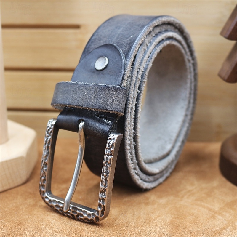 Men's Belt Waist Belt Black Kakhi Dermis Alloy Durable Adjustable Plain Outdoor Daily 2025 - $24.99 –P6