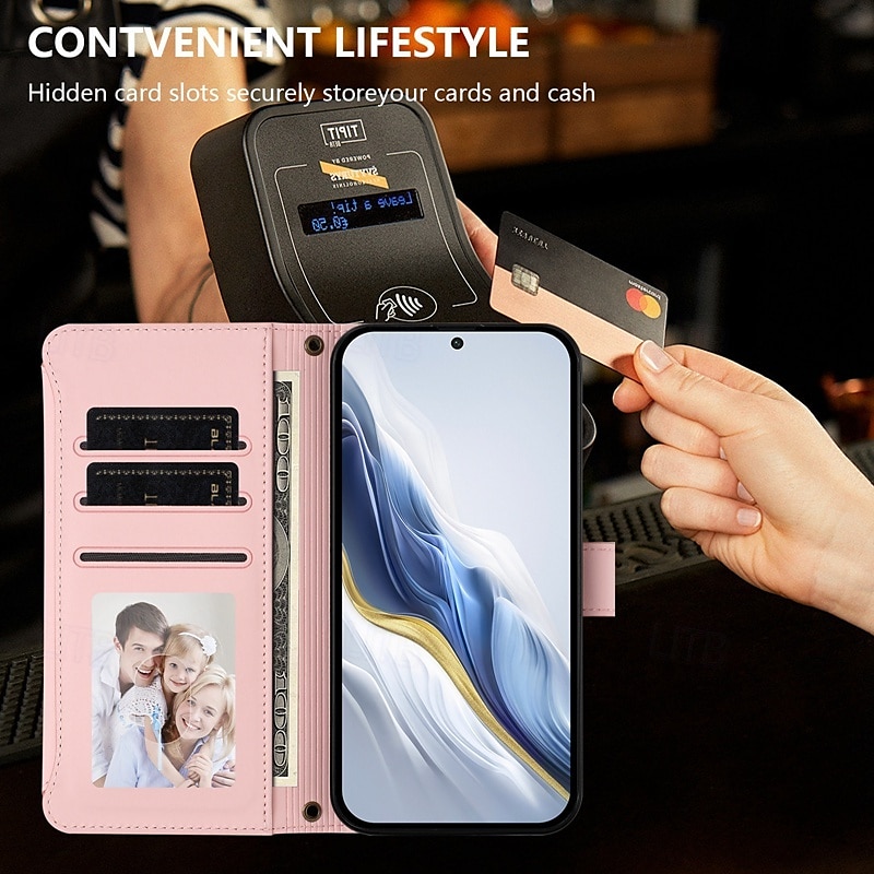 Чехол для телефона Samsung Galaxy S24 S23 S22 S21 Ultra Plus A55 A35 A25 A15 5G A54 A34 A14 A73 A53 A33 A23 A13 A72 A52 A42 A32 A22 A12 A02, чехол-кошелек с подставкой-держателем, на молнии, защитный 2025 - $16.99 –P8