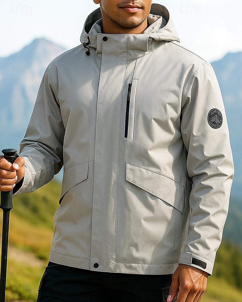 Hombre Cortavientos Chaqueta Chaqueta para senderismo Chaqueta rígida Al aire libre Impermeable Resistente al Viento Trajes de senderismo Ropa de senderismo Primavera Otoño Camiseta Camping 2025 - $28.99 –P1