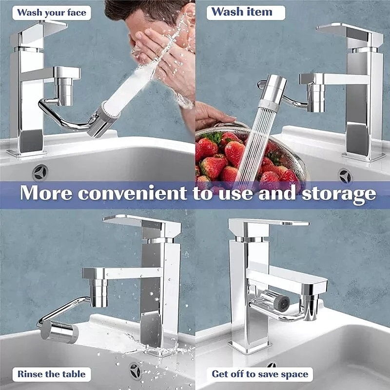 U-Shape Universal Faucet Splash Proof Extender with Rotatable Joint C Type Mechanical Arm Design for Bathroom Sink Water Saving Bubbler Tap Attachment for Easy Washing 2025 - $11.99 –P6