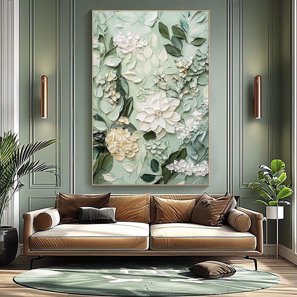 Mintura handgefertigte 3D-Textur-Blumenölgemälde auf Leinwand, Wandkunst, Dekoration, modernes abstraktes Bild für die Inneneinrichtung, gerolltes, rahmenloses, ungedehntes Gemälde 2025 - $100.99 –P5