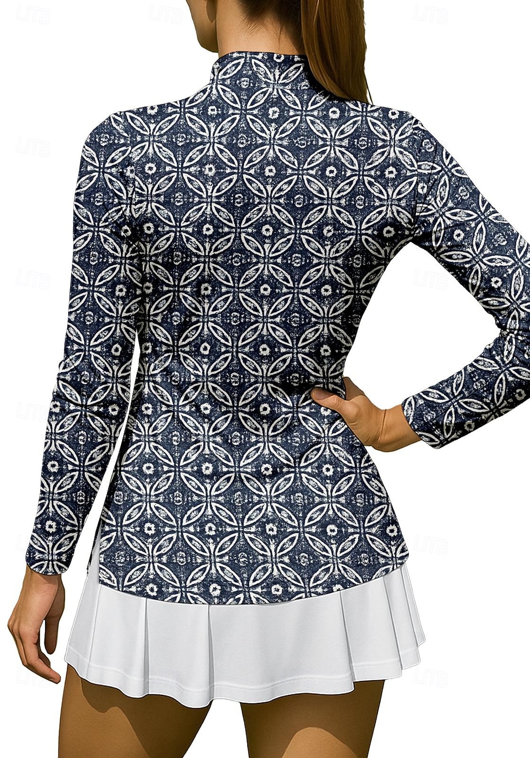Per donna Geometrico Cerchio Maglietta sportiva Polo da golf Maglia da tennis Maglietta da tennis Manica Lunga Cerniera Floreale UPF50+ Resistente ai Raggi UV Alta elasticità Traspirante Tennis Golf del 2026 a $25.99 –P2