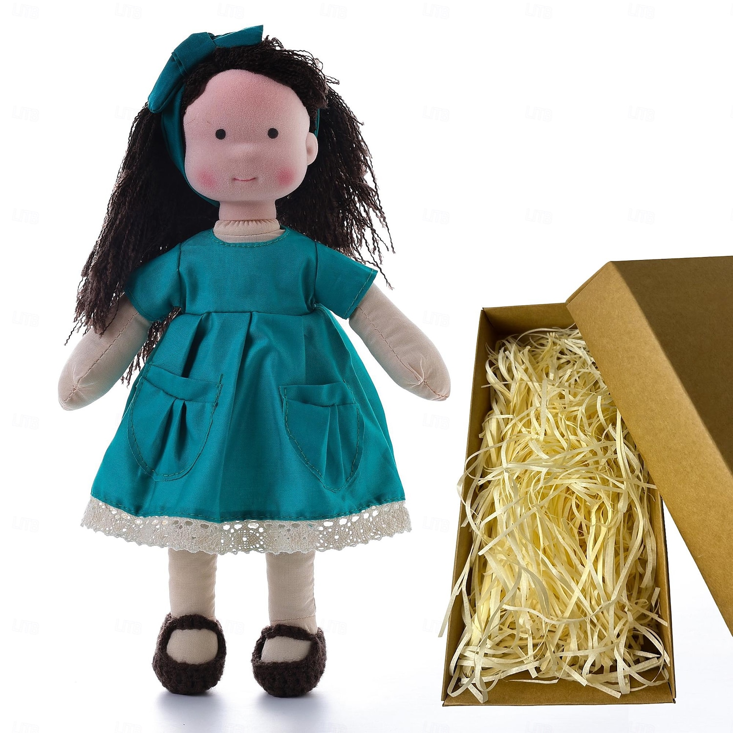Waldorfpuppe mit Baumwollkörper, Künstlerpuppe, handgefertigte Mini-Anziehpuppe, DIY-Halloween-Geschenkbox, Verpackung, Segen (ausgenommen Kleintierzubehör) für Weihnachtsgeschenke 2025 - $42.99 –P9