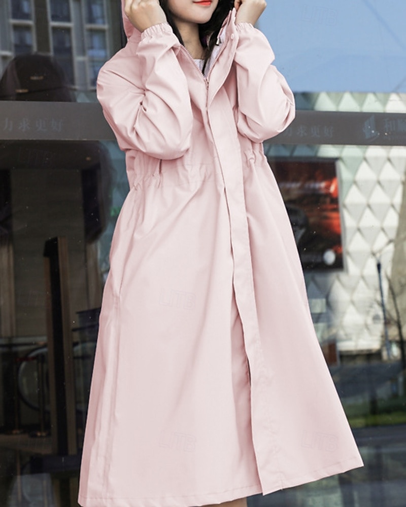 Damen Regenmantel Außen Wasserdicht Winddicht Wanderoutfits Wanderbekleidung Winter Herbst Oberteil Camping / Wandern / Höhlenforschung Laufen Einfarbig Rosa Blau Purpur 2025 - $28.99 –P7