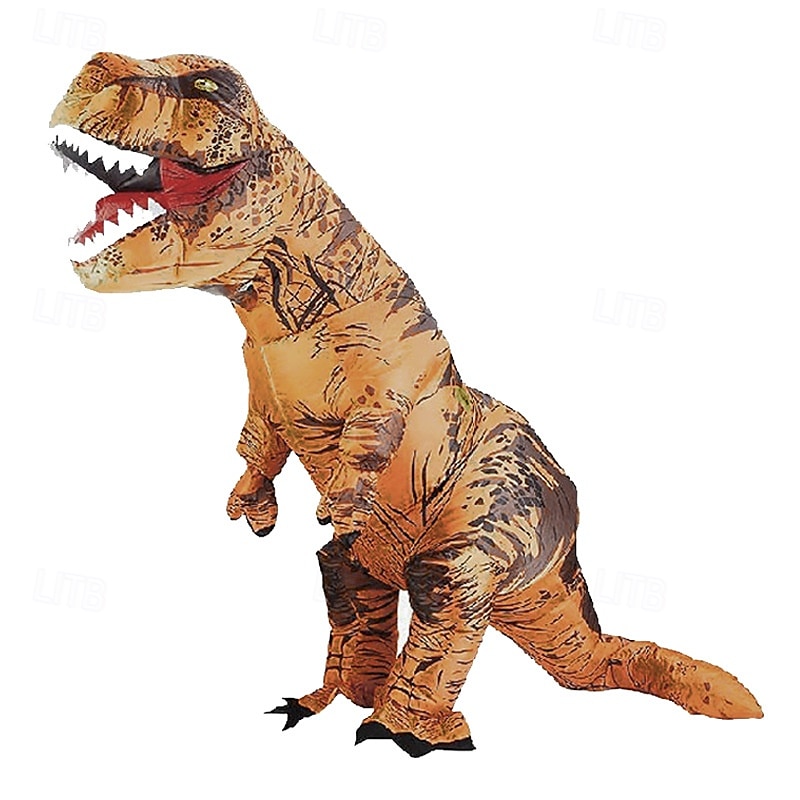 vicces felfújható t-rex jelmez gyerek, dinoszaurusz felfújható jelmez, overál levegő felrobbantó halloween cosplay jelmez 2025 - $88.99 –P12