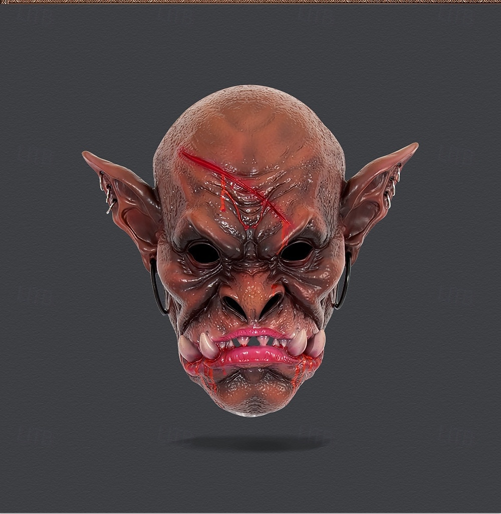 Szörnyek Ördög Ork Halloween Maszk Reális maszk Horror Félelmetes Teljes fej Felnőttek Férfi Mindszentek napja Farsang Teljesítmény Parti Egyszerű Halloween jelmezek Kiöltözik 2025 - $30.99 –P10