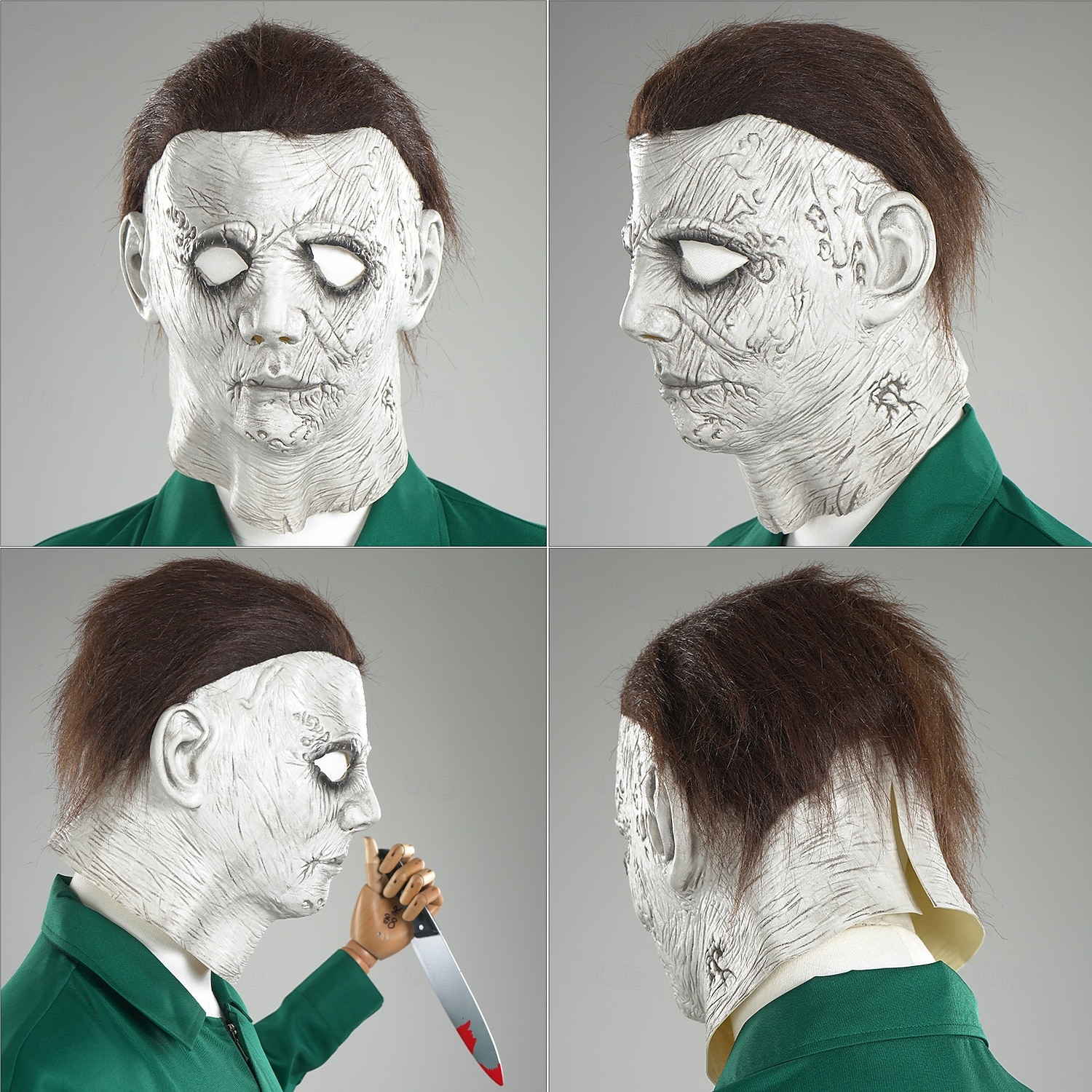 Michael Myers předvečer Všech svatých Maska Kostým Kombinéza předvečer Všech svatých Horor Strašidelný kostým Dospělé Pánské předvečer Všech svatých Karneval Výkon Párty Jednoduché Halloweensk 2025 - $57.99 –P7