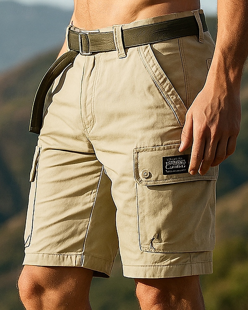Hombre Pantalones cortos de carga Al aire libre Ajuste regular Impermeable Resistente al Viento Prendas de abajo Bolsillo Negro Verde Algodón Camping / Senderismo Corriendo S M L XL XXL 2025 - $25.99 –P3