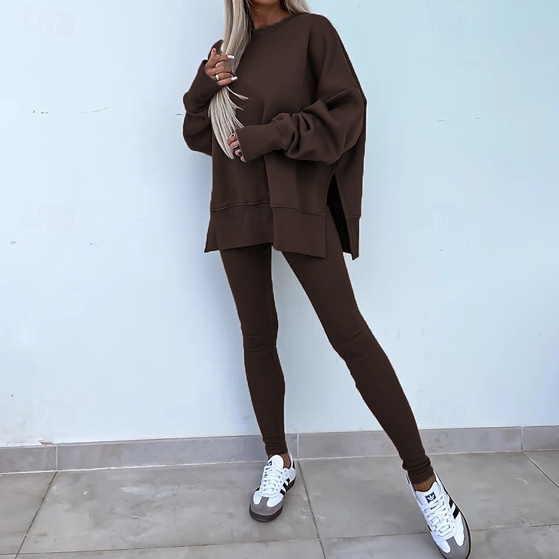 Dámské Tepláková souprava Mikina s kapucí Legíny na běhání Rozparek Jednobarevné Celotělové oblečení Jaro Podzim Černá Růžová Tělocvična Výcivk Běh Vysoký pas Větruvzdorné Lehká váha Odvod vlhkosti 2026 - $34.99 –P5