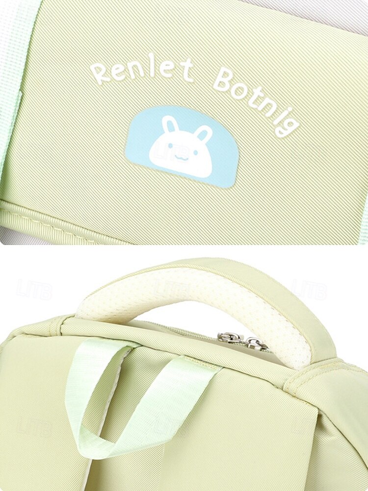 תרמיל גב קל משקל ועמיד למים לילדה עם כיס קדמי שקוף וסיכת ארנב חמודה - תיק נסיעות חמוד לבית הספר, לקולג' ולטיולי סוף שבוע 2026 - $46.99 –P8