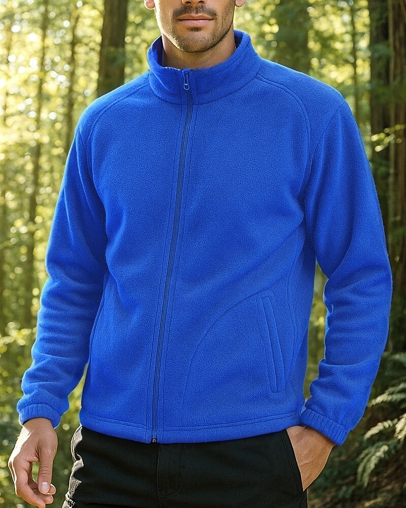 Herren Wanderjacke Wanderfleecejacke Winter Draussen Thermik Oberteil Rot Blau Grün Grau 2025 - $24.99 –P4