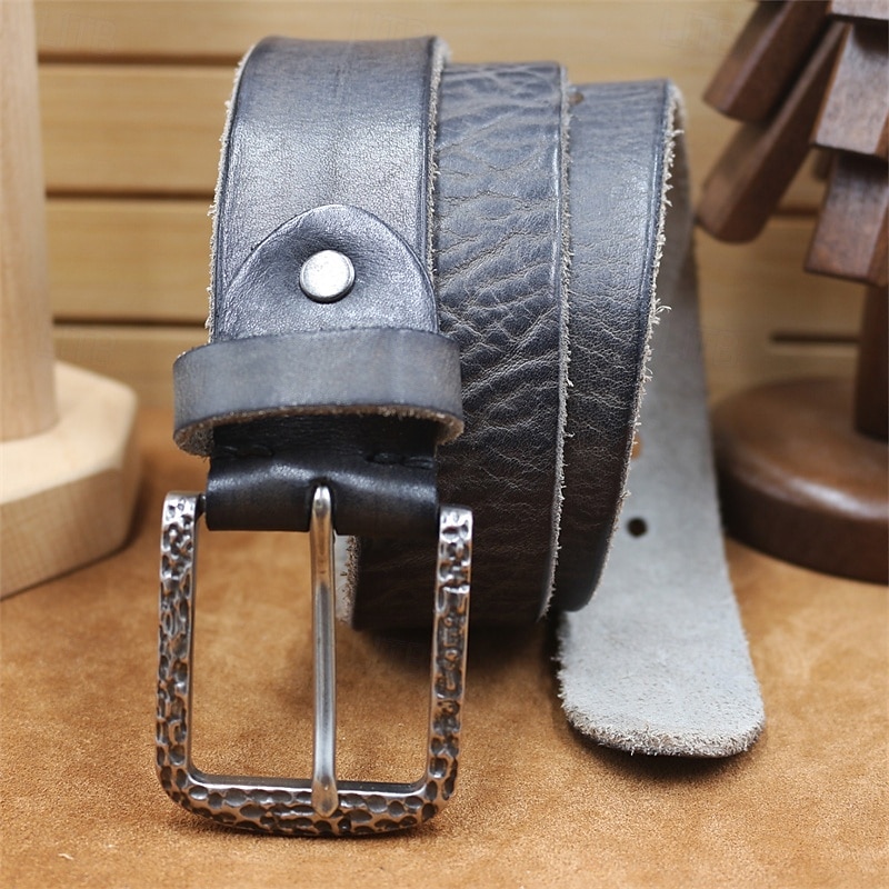 Men's Belt Waist Belt Black Kakhi Dermis Alloy Durable Adjustable Plain Outdoor Daily 2025 - $24.99 –P9