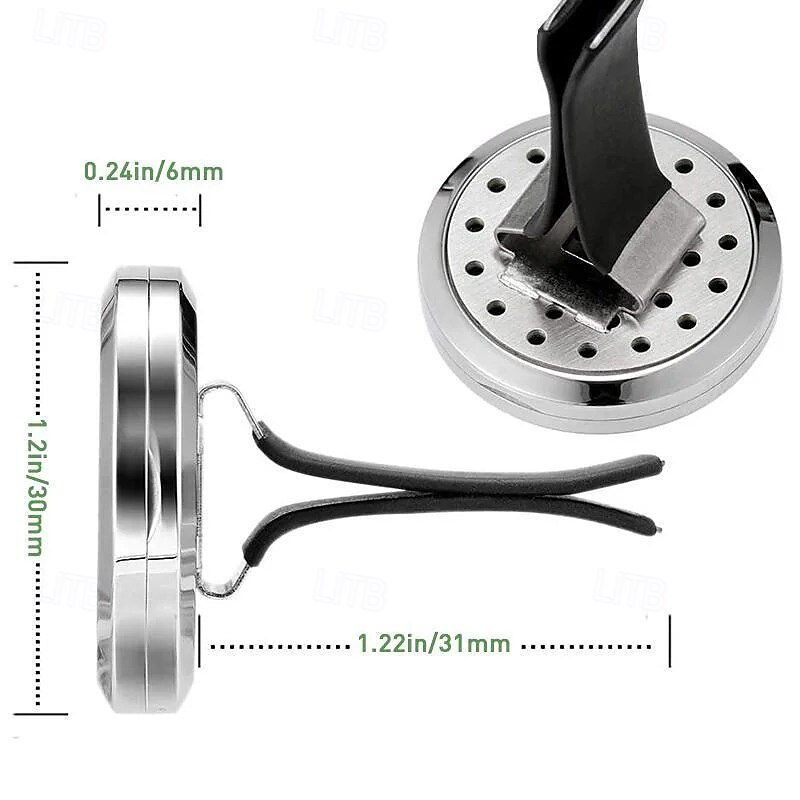 1 ensemble de désodorisant de voiture en acier inoxydable diffuseur d'huile essentielle clip décoration intérieure de voiture clip d'aération aromathérapie parfum ornement parfum accessoire pour de 2025 ? $11.99 –P4