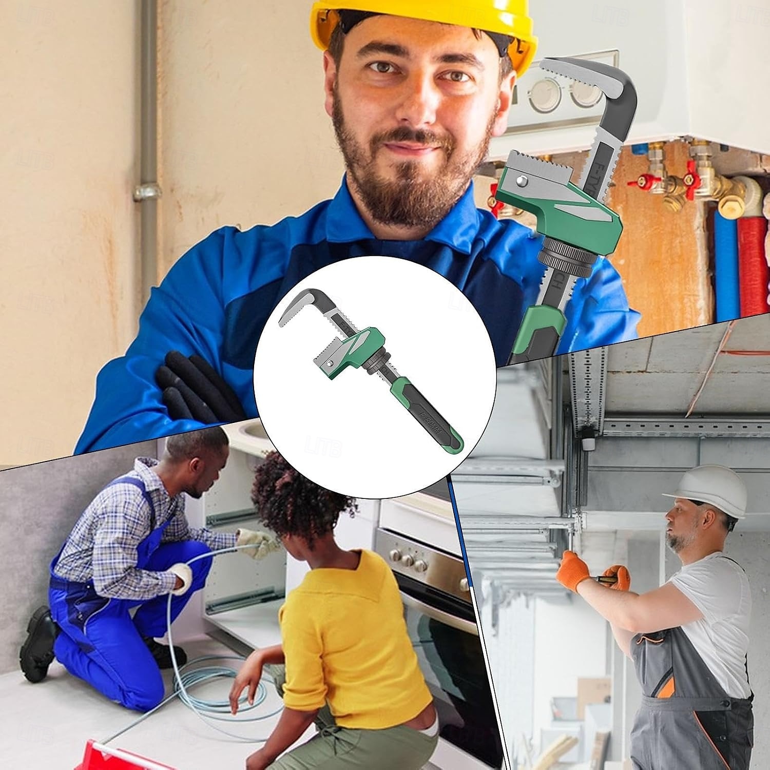 chiave regolabile, chiave per tubi di tipo F, chiave idraulica multifunzione, chiavi per tubi ad alta resistenza per la rimozione di valvole di forma speciale e tubi rotondi del 2025 a $27.99 –P4