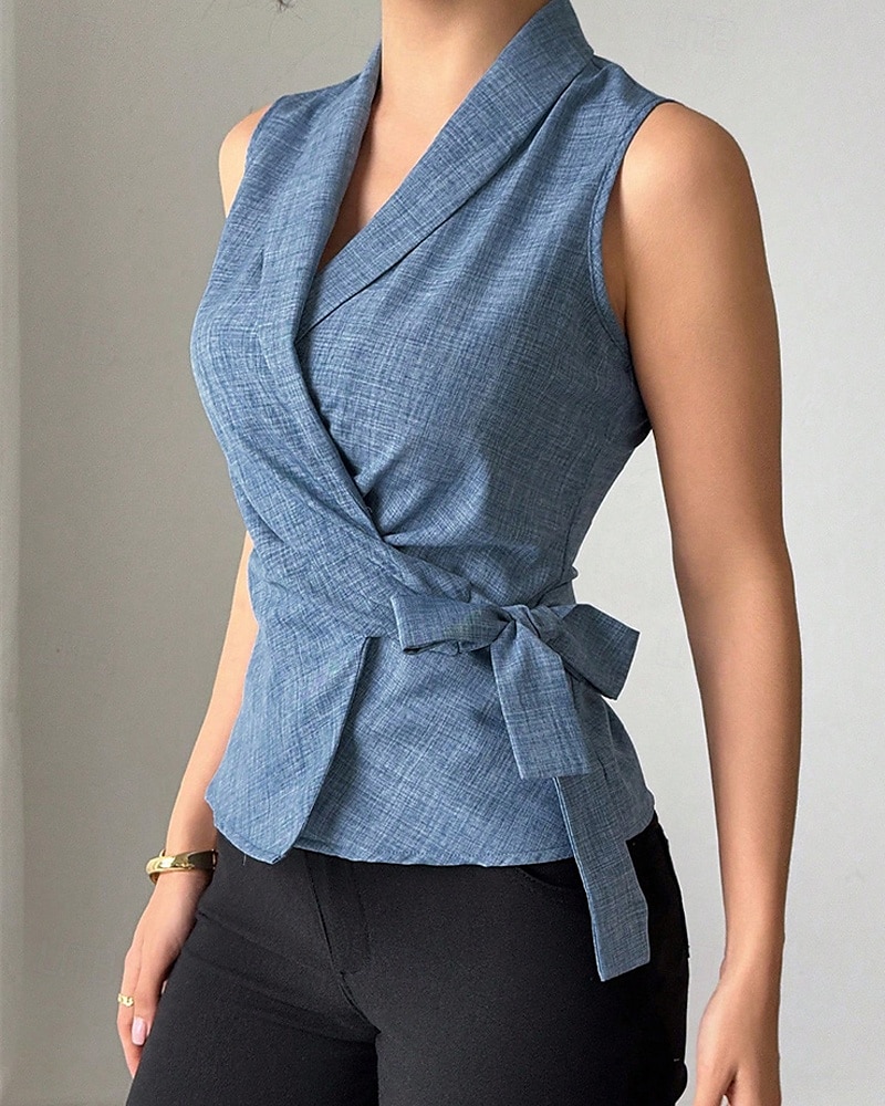 Women's Shirt Summer Tops Plain Daily Stylish Basic Short Sleeve V Neck Regular Tops Work Daily Holiday Tunic Blue Spring Fall 2025 - $21.99 –P3