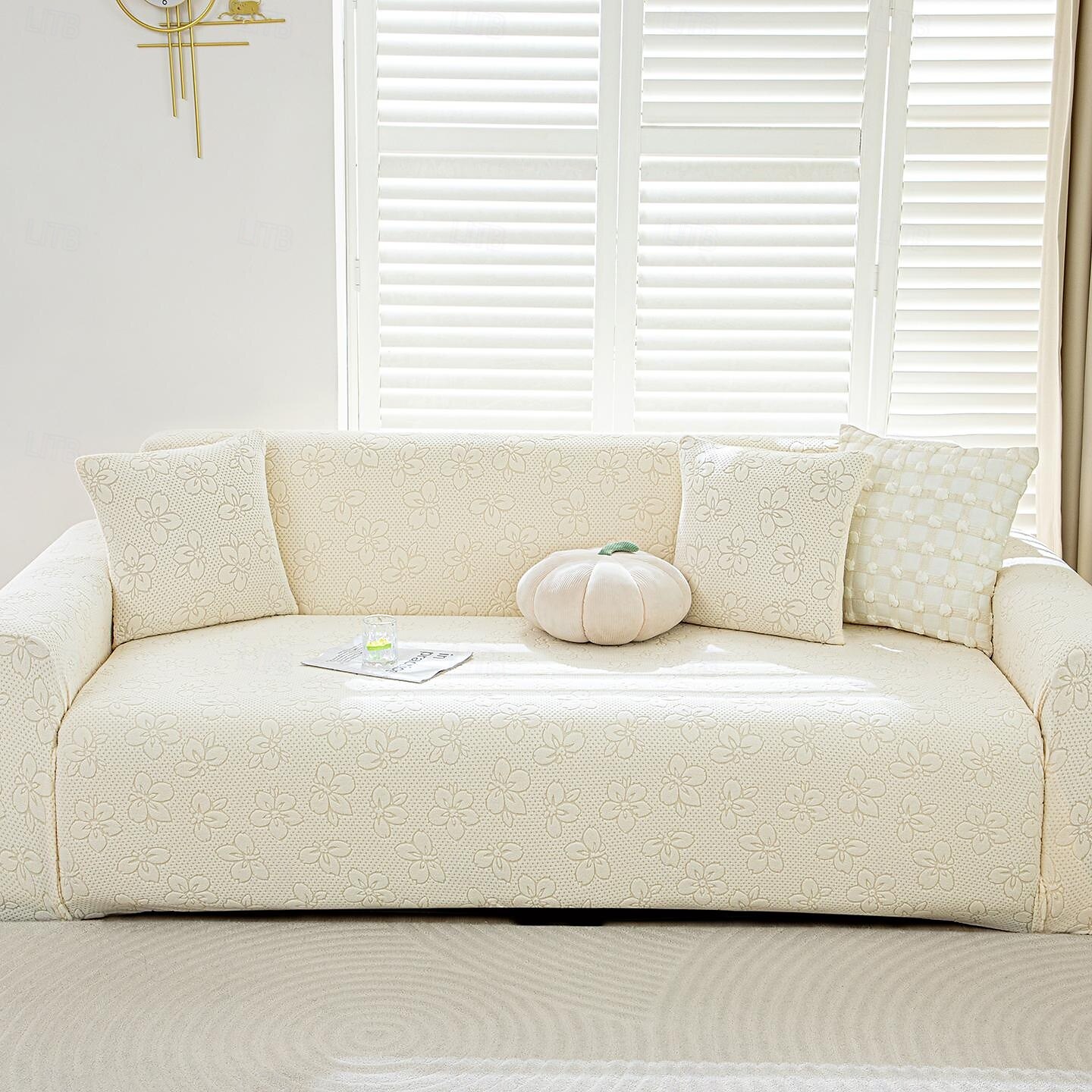 Capas de sofá de chenille para sala de estar, capa elástica de sofá com tudo incluído, jacquard grosso, capas de sofá de canto em forma de L, 1/2/3/4 lugares de 2025 por $72.99 –P16