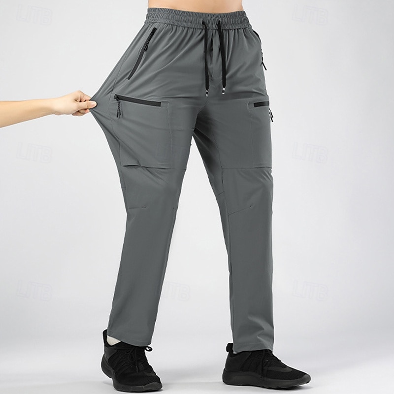 Homens Calças de Trilha Calças De Chuva Para Trilha Ao ar livre Normal Prova-de-Água Secagem Rápida Calças Bolsos Cintura elástica Com Cordão Cinzento Escuro Preto Acampar e Caminhar Corrida S M L XL de 2025 por $35.99 –P3