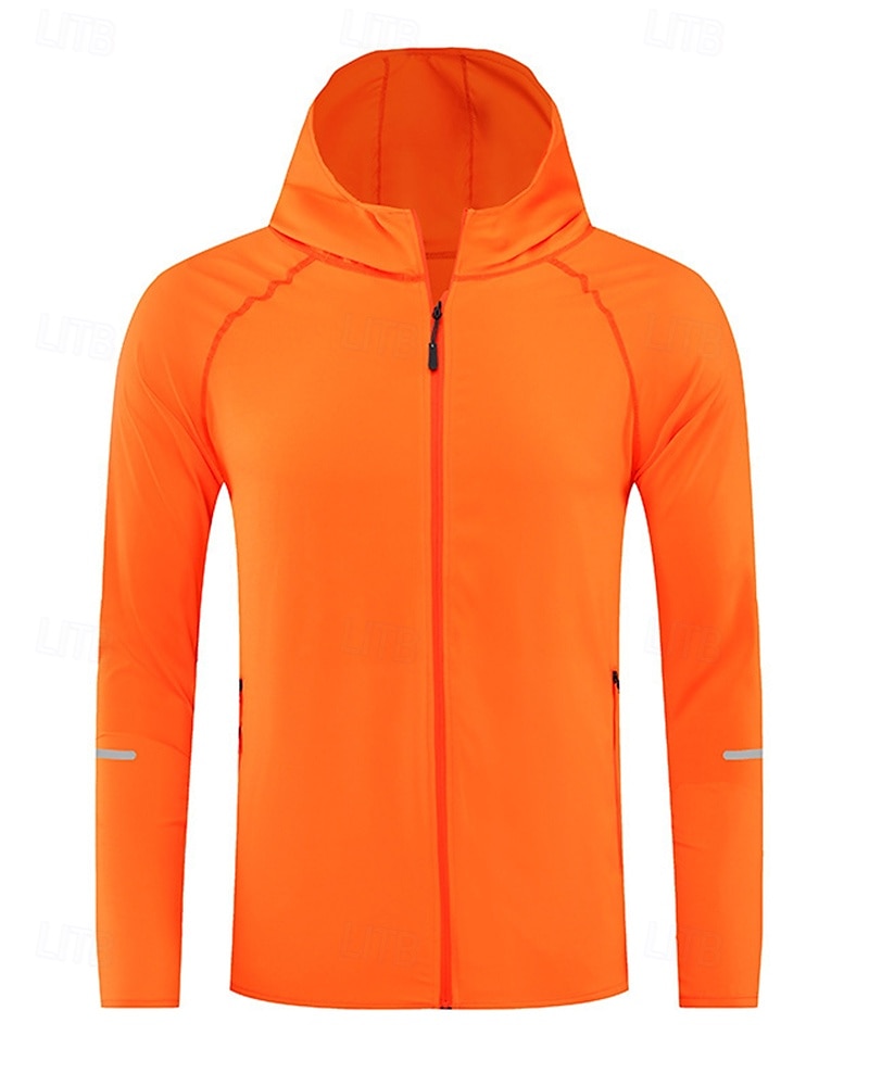 Męskie Běžecká bunda Kurtka Outdoorowa Kurtka z kapturem Kieszeń Ściągana na sznurek Długi rękaw Top Athleisure Odporność na wiatr Szybkie wysychanie Odprowadza wilgoć Oddychający Wędkarstwo Piesze 2025 - $26.99 –P7