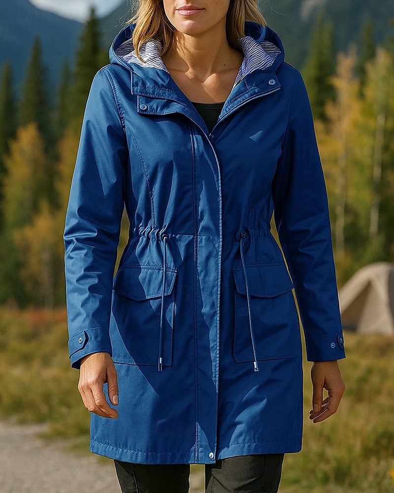 Women's Windbreaker Hiking Jacket rain coat Outdoor Waterproof Windproof Hiking Outfits Hiking Clothes Spring Autumn / Fall Top Camping / Hiking / Caving Running Solid Color Black Army Green Red 2025 - $48.99 –P5