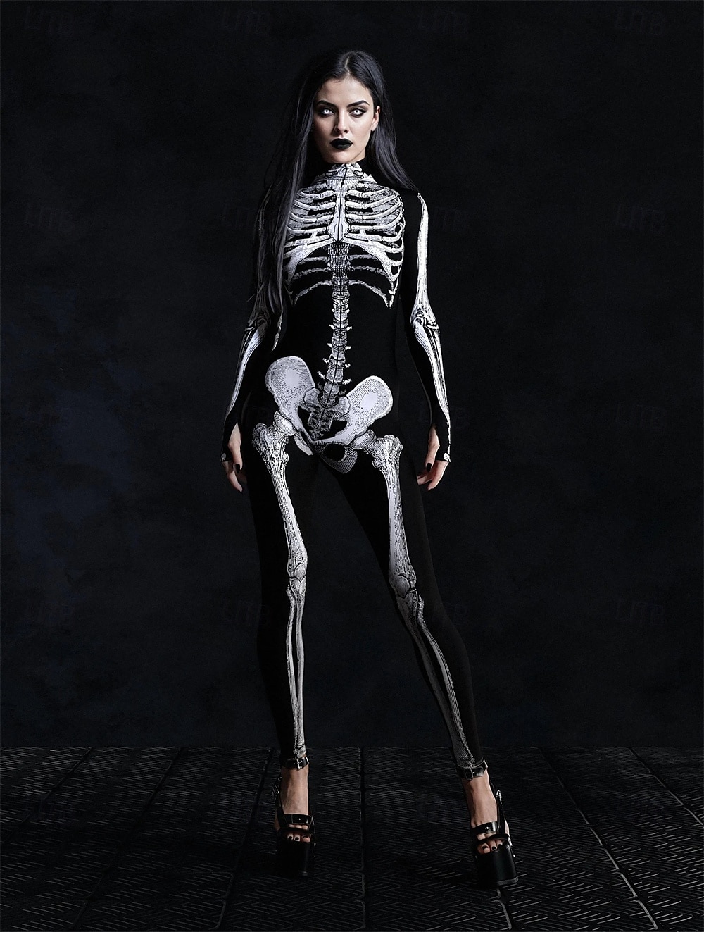 Totenkopf Halloween Bodysuit Ganzkörper-Catsuit Gruseliges Kostüm Kinder Erwachsene Herren Damen Jungen Halloween Karneval Tag der Toten Leistung Party Club Einfache Halloween-Kostüme Verkleiden 2025 - $29.99 –P3