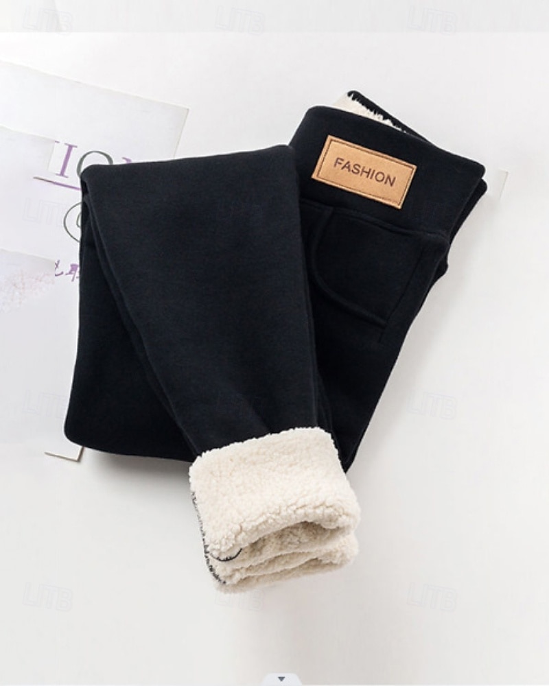Per donna Pantaloni in Pile Pantaloni Eleganti Leggings Casual Lunghezza intera Naturale Semplice Elastico in vita Comodo Vacanza Ferie Rosso violaceo Nero Blu marino scuro Azzurro cielo Inverno del 2025 a $18.99 –P3