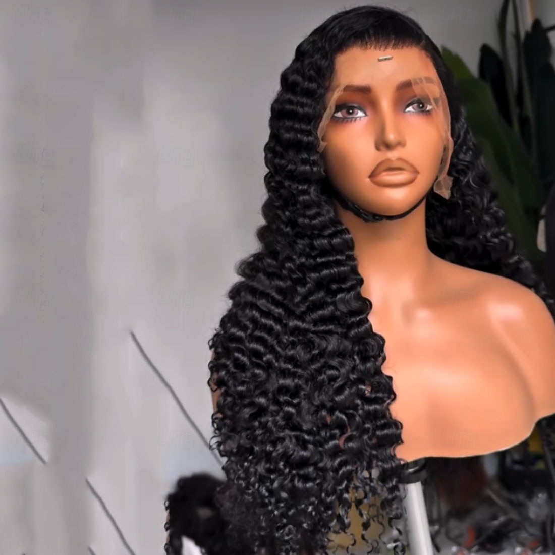 Peruca de cabelo humano 100% virgem não processado, fechamento de renda 5x5, sem cola, cabelo cacheado birmanês, 13x4, pré-arrancada para mulheres de 2025 por $243.19 –P1