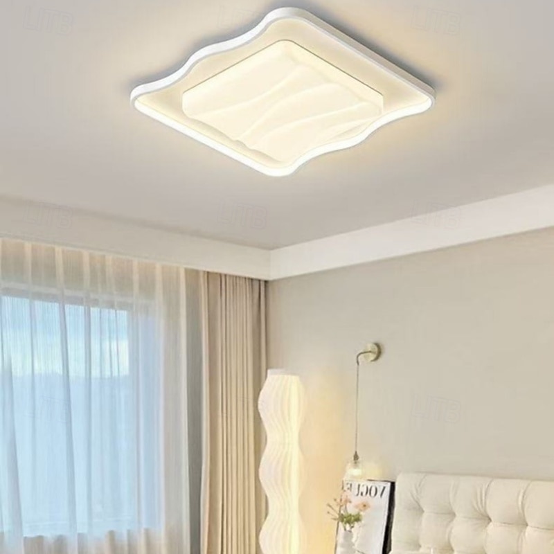 Modern Nordic Dimmable Ceiling Light, 50cm Diameter Round Design, Stepless Dimming, 60W LED Integrated, Ambient Light 2025 - $182.99 –P3