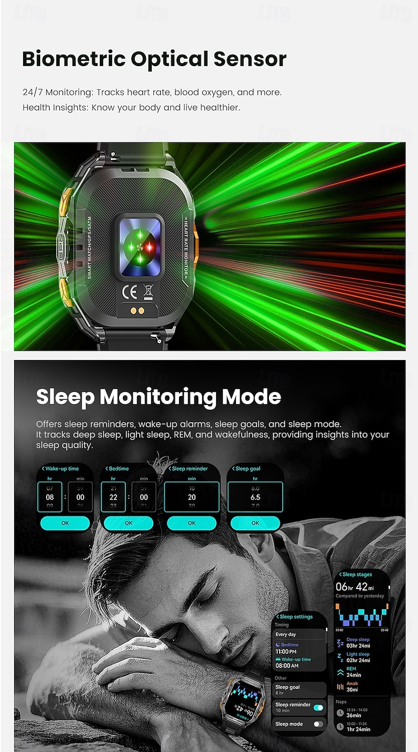 X5 Montre intelligente 1.96 pouce Smartwatch Montre Connectée Bluetooth Rappel d'appel Moniteur d'Activité Moniteur de Fréquence Cardiaque Rappel sédentaire Trouver mon Appareil Compatible avec de 2025 ? $68.99 –P8