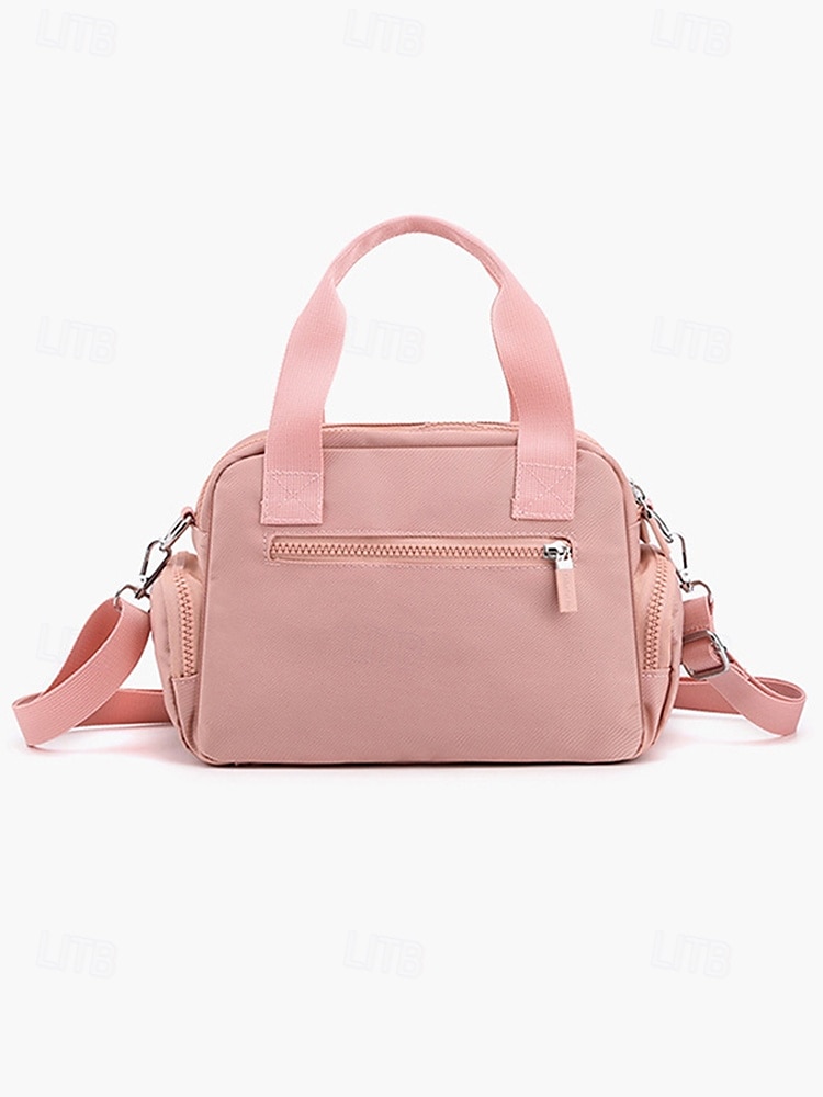 Női Crossbody táska Vállon átvetős táska Válltáskák Műanyag Hétköznapi Alkalmi / Napi Cipzár Több zsebbel Nagy kapacitás Könnyű Tömör szín Stétszürke Fekete Rózsaszín 2025 - $19.99 –P5