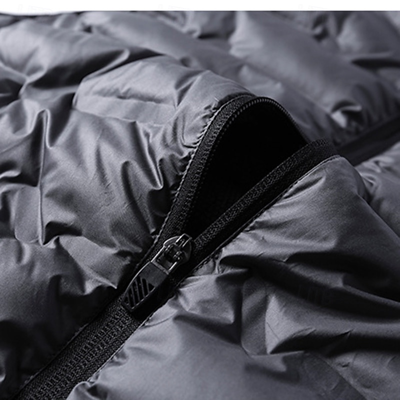Men's Hiking Vest Winter Vest Puffer Vest Sleeveless Vest Outdoor Thermal Warm Winter Zipper Polyester Black Khaki Dark Blue Hunting Fishing Climbing 2025 - $42.99 –P10