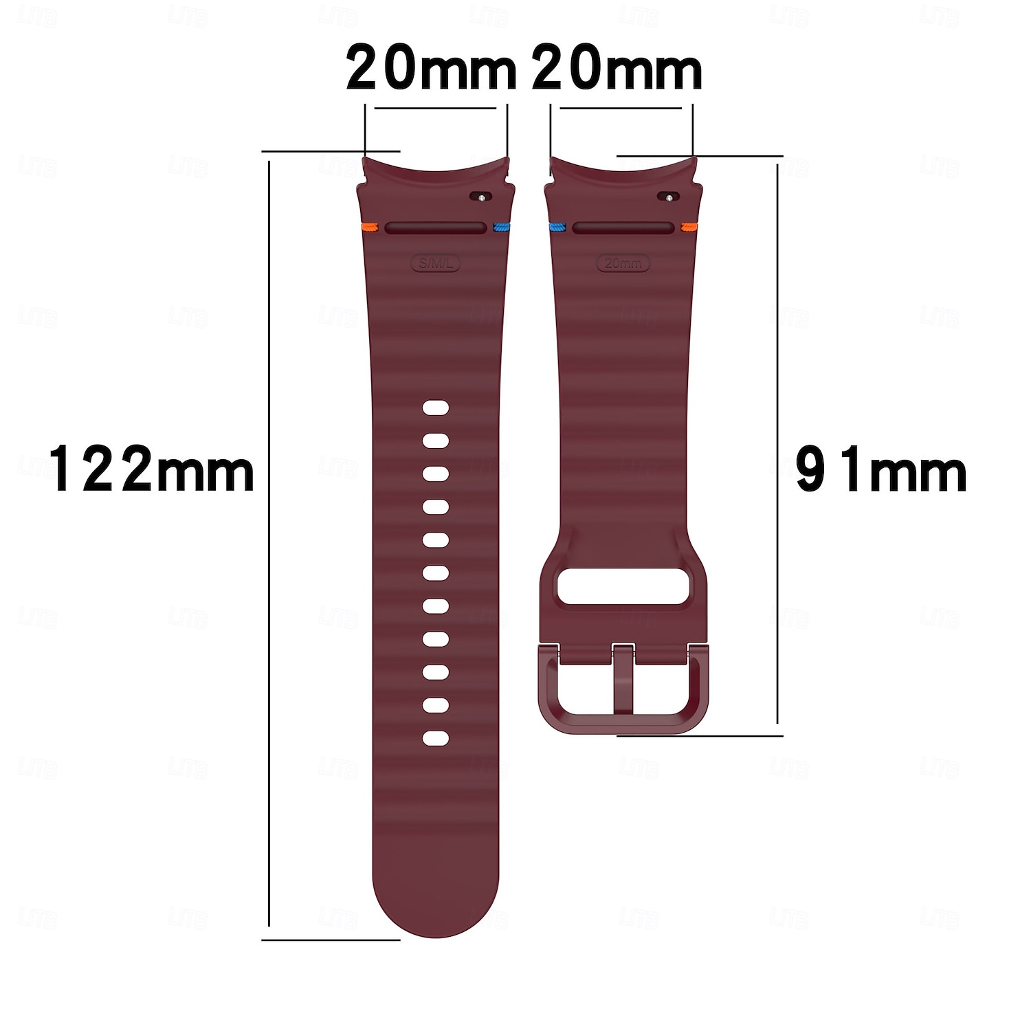 Pacote com 6 Pulseiras de Relógio para Samsung Galaxy Watch 7/6/5/4  40/44mm, Watch 5 Pro 45mm, Watch 6 Classic 43/47mm, Watch 4 Classic 42/46mm Silicone Substituição Alça Fofo Pulseira Esportiva de 2025 por $21.99 –P9