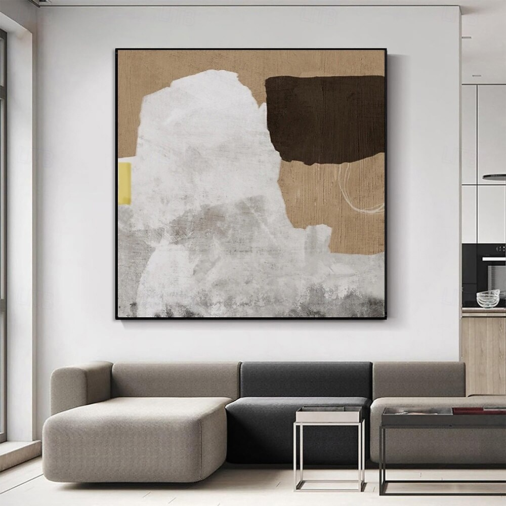 Peinture à l'huile faite à la main sur toile, décoration murale, style wabi-sabi, minimalisme abstrait, pour décoration intérieure, cadre tendu, peinture suspendue/enroulée, sans cadre, peinture non de 2025 ? $54.99 –P3