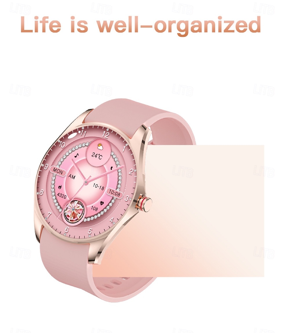 V36 Smartklokke 1.5 tommers Smart armbånd Smartwatch blåtann Skritteller Samtalepåminnelse Aktivitetsmonitor Kompatibel med Android iOS Dame Lang ventetid Vanntett Mediakontroll IP65 22mm Urkasse 2025 - $43.99 –P15