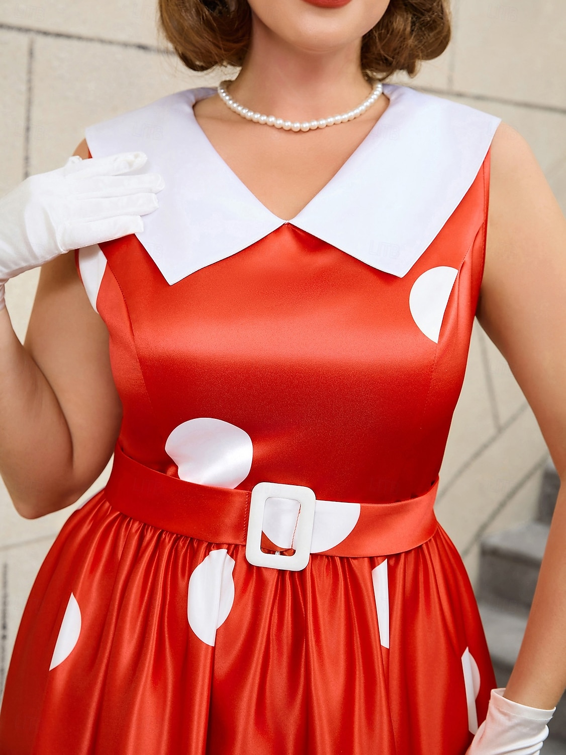 Retro 50. léta Rockabilly Polední Šaty na šaty Flare šaty Větší velikosti S páskem Puntíky A-Linie Dámské Dovolená Čajový dýchánek Retro tematická párty Dospělé Šaty Pásek Jaro léto 2025 - $51.99 –P7