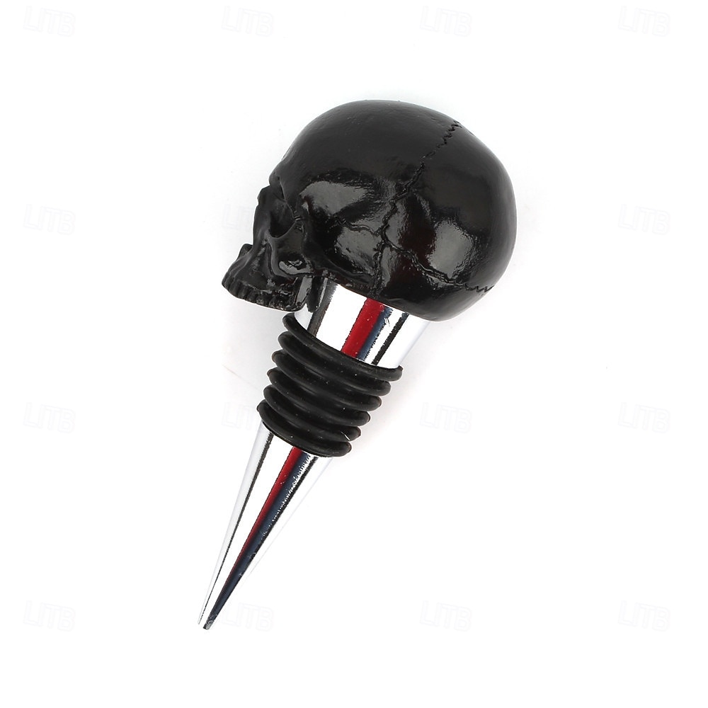 Tappo per bottiglia con teschio di Halloween, 3D, nero, a forma di scheletro, creativo, stile gotico, per bottiglie di vino in vetro, accessori per feste, decorazioni per la casa e la cucina. del 2025 a $12.99 –P3