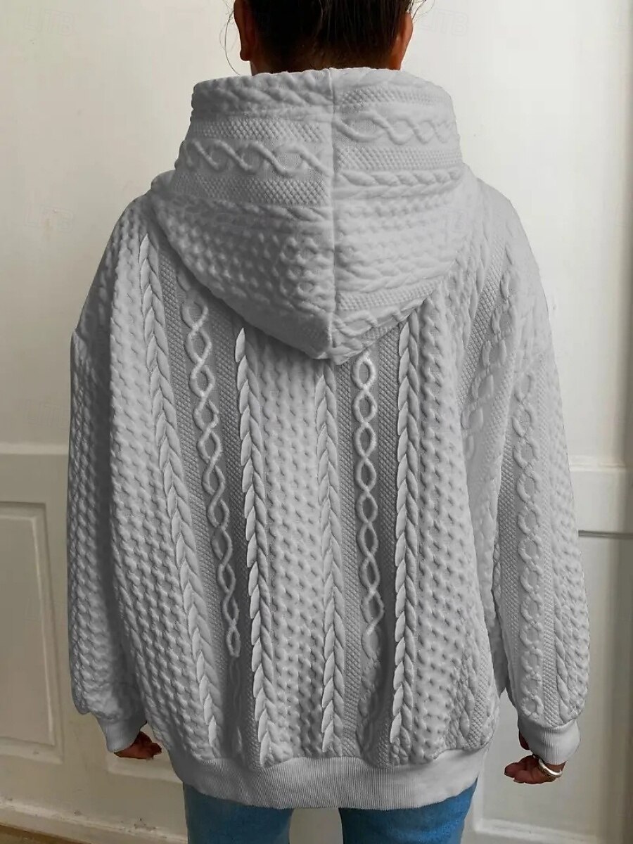 Femmes Sweat à capuche Uni Occasionnel manche longue À capuche Hauts Réguliers Rue Tenue Quotidienne Noir Blanche Rose Claire Rouge Bleu Automne Hiver de 2025 ? $27.99 –P24