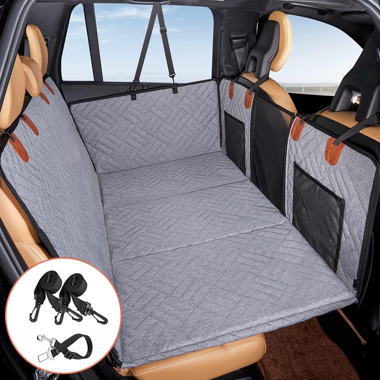 Pokrowiec na siedzenie dla psa do samochodu Toyota Tacoma, wodoodporny pokrowiec na tylne siedzenie, składany przedłużacz tylnego siedzenia, antypoślizgowy, podróżny 2026 - $84.99 –P5